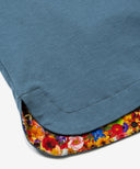 Aged Cotton Flower Hem Short Sleeve Cut and Sew