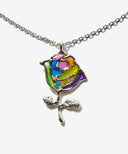 Stained glass Rose Necklace