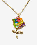 Stained glass Rose Necklace