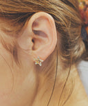 Flower Star Pierced Earrings
