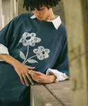 Two Pairs Flower Vintage Wash TEE