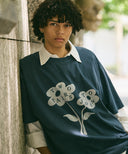 Two Pairs Flower Vintage Wash TEE