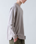 Aged Cotton Flower Hem Long-Sleeve Cut & Sewn