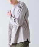 Aged Cotton Flower Hem Long-Sleeve Cut & Sewn