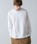 Aged Cotton Flower Hem Long-Sleeve Cut & Sewn