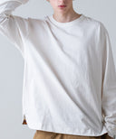 Aged Cotton Flower Hem Long-Sleeve Cut & Sewn