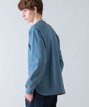 Aged Cotton Flower Hem Long-Sleeve Cut & Sewn