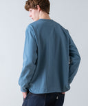 Aged Cotton Flower Hem Long-Sleeve Cut & Sewn
