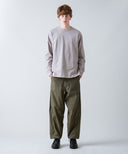 Aged Cotton Flower Hem Long-Sleeve Cut & Sewn