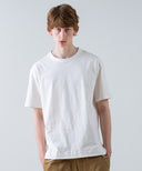 Aged Cotton Flower Hem Short Sleeve Cut and Sew