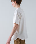 Aged Cotton Flower Hem Short Sleeve Cut and Sew