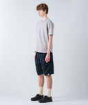 Aged Cotton Flower Hem Short Sleeve Cut and Sew