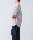 Aged Cotton Flower Hem Short Sleeve Cut and Sew