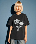 Two Pairs Flower Vintage Wash TEE