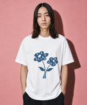 Two Pairs Flower Vintage Wash TEE