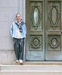 Double Tuck Easy Denim Pants