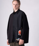 × everglouu Contrast Flower Dolman Shirt