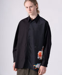 × everglouu Contrast Flower Dolman Shirt