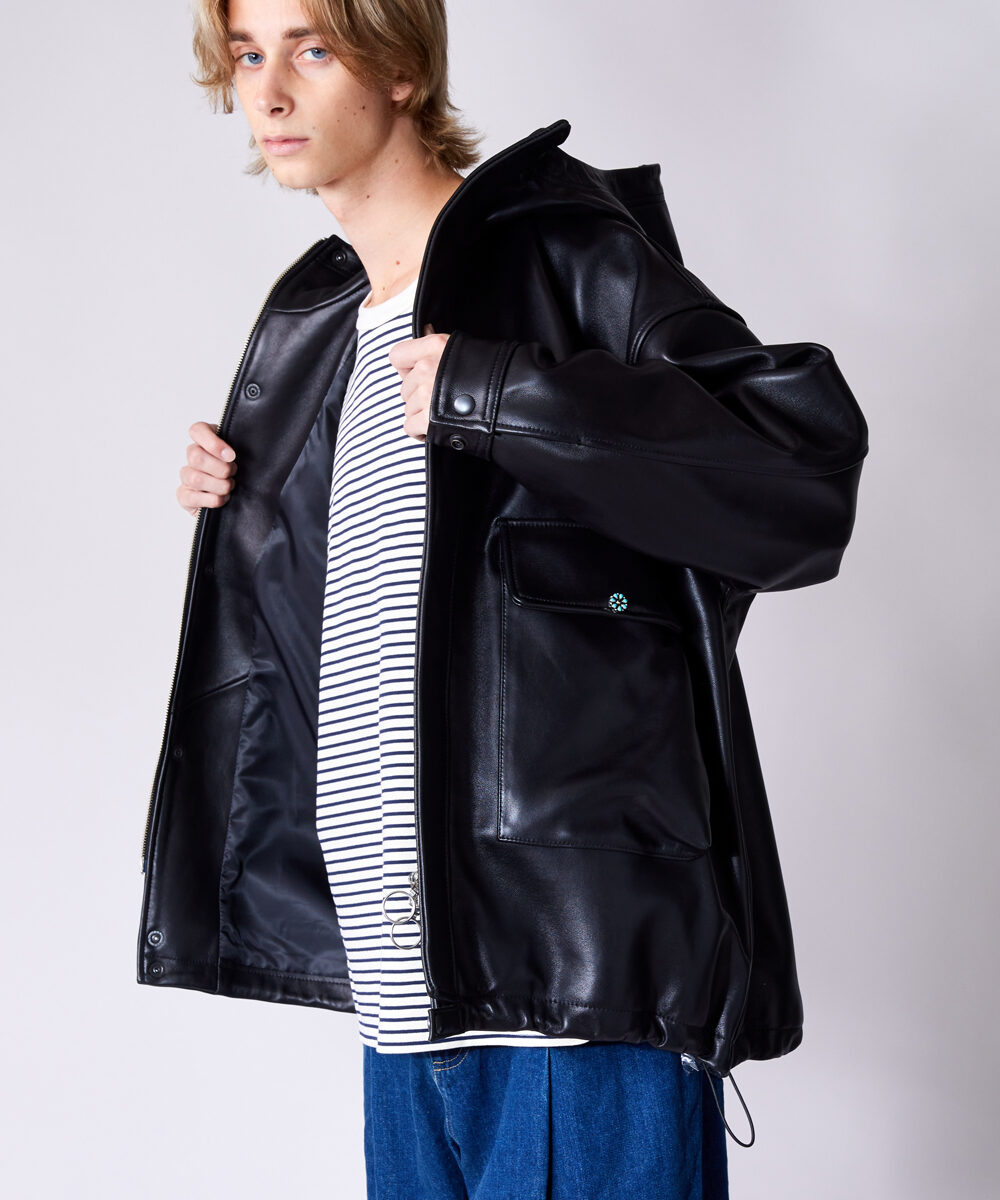【Pre-Order】Big Pocket Leather MT Jacket